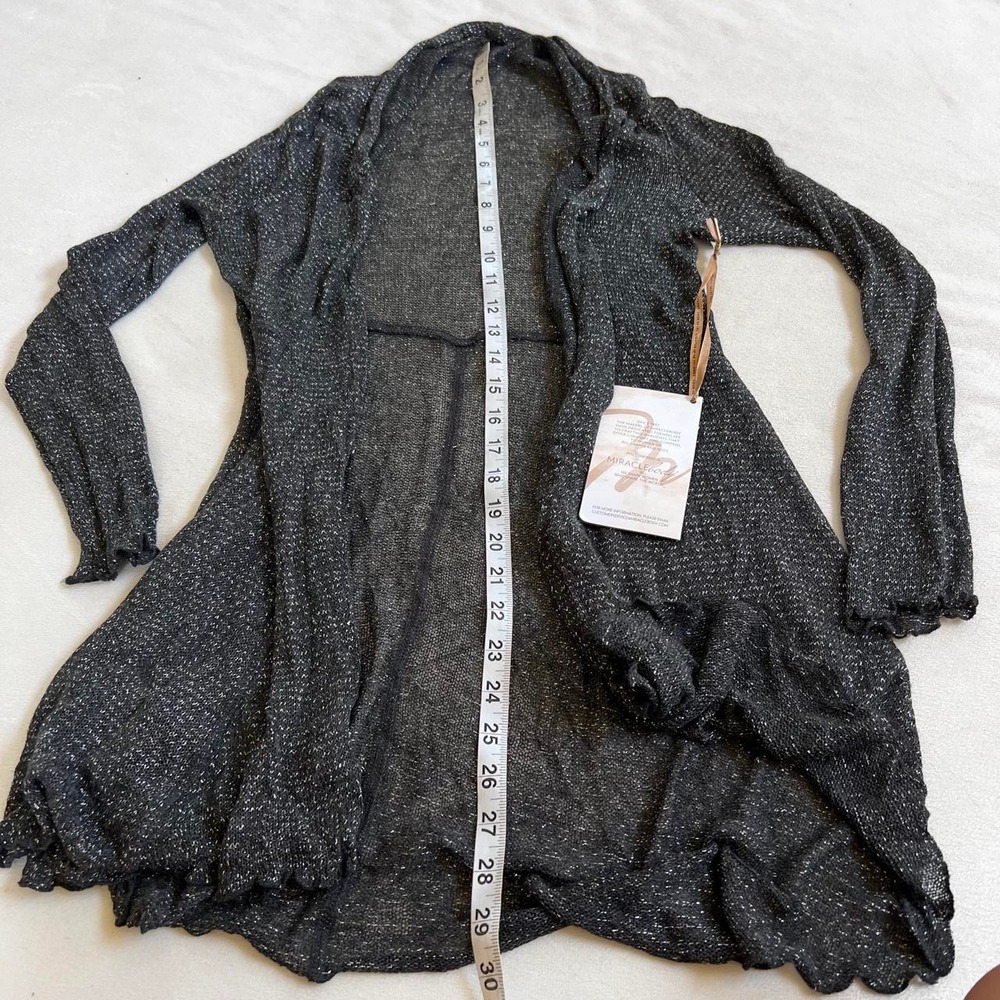 Black Sparkle Cardigan Whimsical Dreamy Spiritual Y2K Miracle Body NWT - Picture 5 of 8